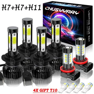 Fit Mercedes-Benz E350 E320 E550 6x LED Hi/Lo Headlight Lamp Fog Light Bulbs - Picture 1 of 16