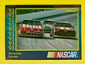 Tarjeta NASCAR 1993 Maxx 'Momento Memorable' Bill Elliott gana TranSouth 500 #29 - Imagen 1 de 2