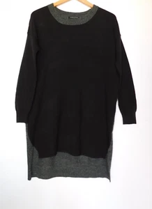 Banana Republic Damen Pullover Kleid Tunika grau schwarz Größe Medium hoher/niedriger Saum - Bild 1 von 8