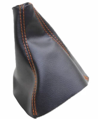 Fits 91-99 Mitsubishi 3000GT, Stealth Vinyl Manual Shift Boot w/Orange Stitch Foto 1 de 4