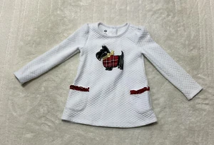 Kids Headquarters Girls Size 6 Scottish Terrier Dog Long Sleeve Quilted Top - Picture 1 of 9