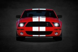 Affiche - Mustang Shelby GT500 Minimal Moderne Performance Car Art, 3 Tailles - Photo 1 sur 21
