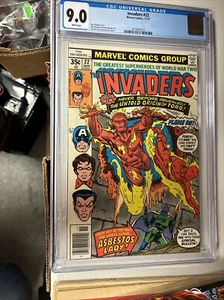 Invasores #22 CGC 9,0 PÁGINAS BLANCAS MARVEL COMICS 1977 Roy Thomas Gil Kane - Imagen 1 de 3
