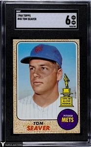 Tarjeta de béisbol 1968 Topps #45 HOF Tom Seaver All-Star Rookie Trophy SGC 6 EX CASI NUEVA - Imagen 1 de 2