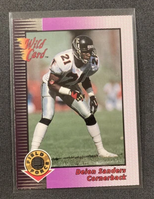 1992 Deion Sanders Wild Card Silver Field Force Insert #12 - Image 1 of 2