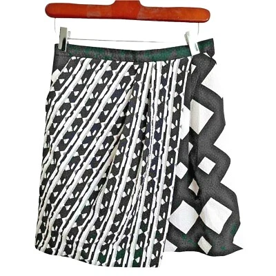 Peter Pilotto Skirt for Target Sz 2 Faux Wrap Black White Lined Mini Skirt NWOT - Image 1 of 4