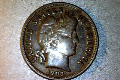 1903 Barber Dime. XF - Image 1 of 2
