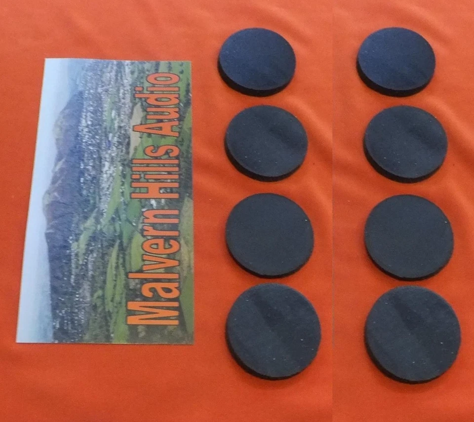 8 x Sorbothane Discs / Feet 25 mm. Diameter x 3.8mm. Enhanced Sound & Isolation - Image 1 of 1