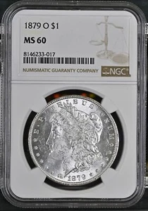 1879 O Morgan Silver Dollar NGC MS-60 - Picture 1 of 2
