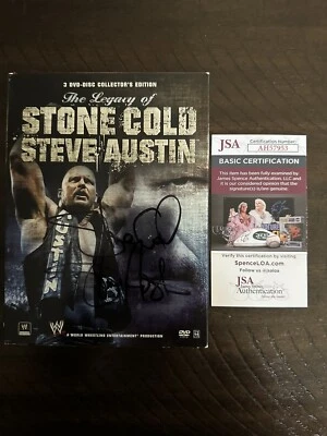 WWE Legacy of Stone Cold Steve Austin Signed DVD Autograph JSA COA Certified - Image 1 of 2