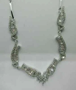 18K Gold Diamond Necklace Diamond=6.00 Carats F-VS2 15.80 Grams Value=$28,500 - Picture 1 of 15