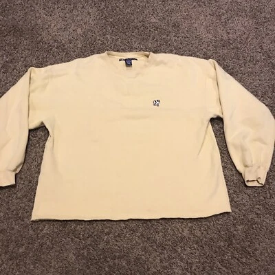 Big Dogs Mens M Yellow Cotton Blend Sweater Pullover A8 - Image 1 of 4
