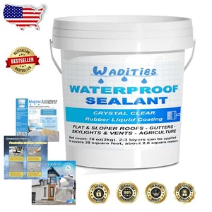Clear Waterproof Rubber Sealant 2L - UV & Cold Resistant Leak Repair Solution - Picture 1 of 8