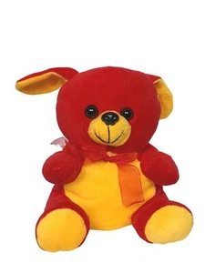 Calplush Red Gold Valentine's Puppy Dog Plush Stuffed Animal 8.5" - Picture 1 of 6