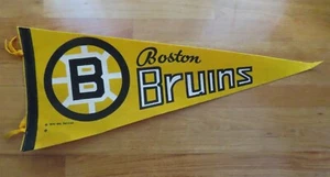 Vintage 1970 BOSTON BRUINS 30" Pennant w/ Tassels BOBBY ORR PHIL ESPOSITO - Picture 1 of 5
