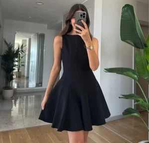 Zara ZW Collection kurzes Skaterkleid schwarz Gr. XS Extra Small 4043/041 NEU - Bild 1 von 24