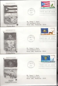 Juego de 10 FDC 2011 - Scott# 4313-22 - Banderas de nuestra nación - PCS Cachet AÑADIR - Imagen 1 de 1