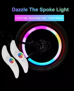 Bike Wheel Lights Bike Spoke Lights 2-Pack with Batteries Included, Kid Bike - Picture 1 of 5