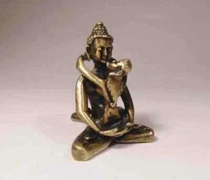 Kleiner schöner Tantra Buddha Liebhaber Messing - Bild 1 von 6
