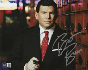 Foto firmata Bret Baier 8x10 con BAS COA #AB01290 Fox News rapporto speciale Beckett - Foto 1 di 2