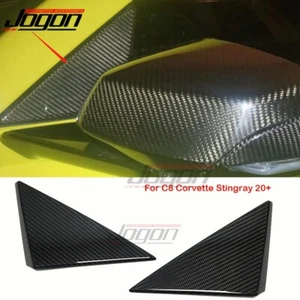 Triángulo de ventana exterior de carbono para C8 Corvette Stingray cupé 20+ borde de pilar - Imagen 1 de 9