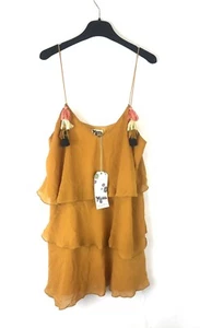 Show Me Your Mumu Women’s Gold Tassled Summer Dress Size Medium - Picture 1 of 3