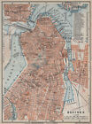 DOWNTOWN BOSTON city plan. Back Bay North End Beacon Hill Chinatown 1909 map