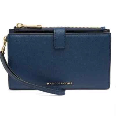Cartera de cuero pulsera teléfono Marc Jacobs BRB ~NUEVA CON ETIQUETAS~ AZUL AZUL AZUL Foto 1 de 4