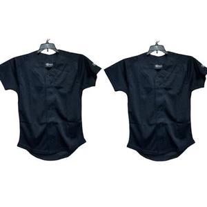 2 New Tag Team Uniform Youth Medium Button Up Baseball Mesh Short Sleeve Jerseys - Picture 1 of 4