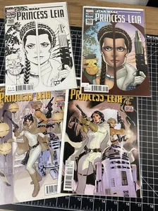 MARVEL STAR WARS PRINCESS LEIA 1 BAM VARIANTS COLOR AND B&W Plus 2 And 3 - Picture 1 of 6