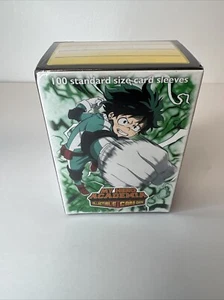 100 Standard Size Card Sleeves - My Hero Academia Collectible Card Game - Deku - Picture 1 of 3