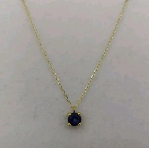 Collar oro 18k 750 mls. Cadena Con Zafiro 4 MM. - Imagen 1 de 4
