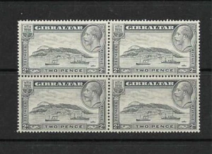 GIBRALTAR, KGV, 1931 DEFINIS, 2d GRIS SG 112, MNH BLOQUE 4, CAT 56€ - Imagen 1 de 1