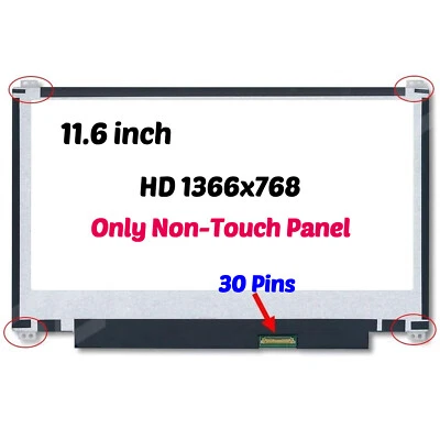 11.6" HD LCD Screen Replacement N116BGE-EB2 for Dell Inspiron P25T P25T002 30Pin - Image 1 of 2