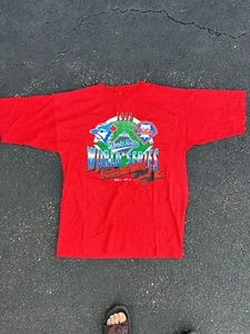 Vintage 1993 MLB World Series Phillies Blue Jays Herren L-XL rot hergestellt in den USA T-Shirt - Bild 1 von 7