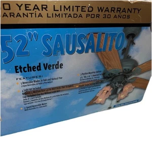 Harbor Breeze Sausalito Ceiling Fan 52" Etched Verde Ceiling Fan - Picture 1 of 2