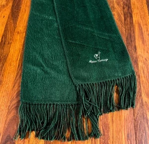 Warm Dark Green CAMARGO Alpaca Blend Scarf with Tassels 174 x 23 cm Made in Peru - Picture 1 of 5
