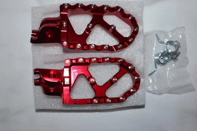 Dirt Bike Foot Pegs CNC For YZ65 YZ85 YZ125 YZ250 YZ250F YZ450F WR250F 450F RED - Image 1 of 4