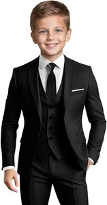 Boys' Formal Suit Set Slim Fit Kids Formal Suits Toddler Tuxedo Wedding Prom ... - Picture 1 of 6