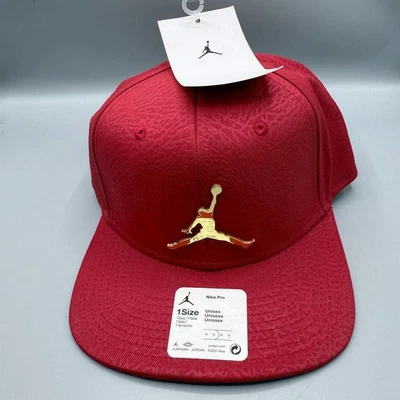Air Jordan Hat Men Cement Elephant Gold Metal Jumpman Nike Pro Snap Back Cap New - Image 1 of 4