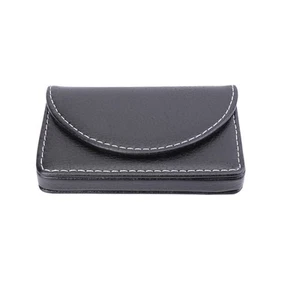 1PC Business Holder Simple PU Portable Business Case Name Holder Case (Black) - Afbeelding 1 van 12