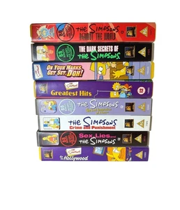 The Simpsons VHS Casette Vintage Bundle x7 - Picture 1 of 8