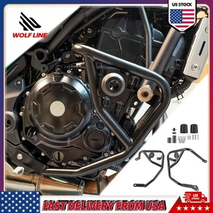 WOLFLINE Crash Bar pour Kawasaki Z650RS 2021-2025 Protection Cadre Moteur - Photo 1/20