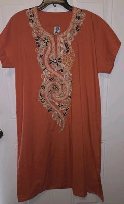 Mujer Auténtico Vestido Egipcio Medio Oriente Kaftán Galabeya Bordado S Foto 1 de 4