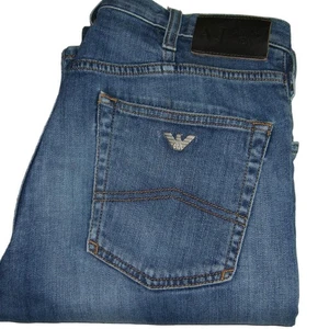 Armani Jeans J21 Regular Straight Leg Stretch Denim W38 L34 Blue Mens AJ j912u - Picture 1 of 10