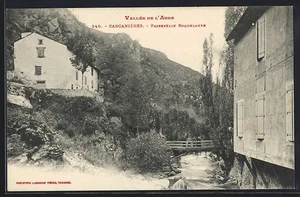 CPA Carcanières, Passerelle Roquelaure et rivière dans la vallée de l´Aude - Picture 1 of 2