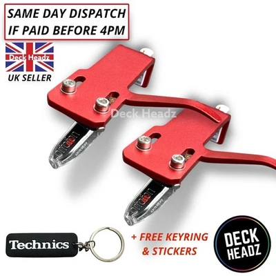 2 x Ortofon OM 5E Cartridge Stylus & Headshell in Red + FREE GIFTS - Image 1 of 4