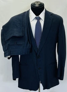 GIAN FILIPPO BENCI 100% Linen Italian Men's Designer Business Suit SZ 42 R - Picture 1 of 11