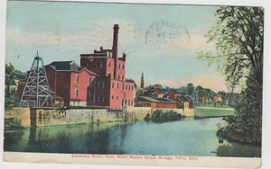 Sandusky River from Bridge Tifflin OH 1911 Postcard - Picture 1 of 2