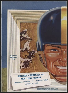 1954 Chicago Cardinals vs New York GIANTS Football Pgm - Bild 1 von 1